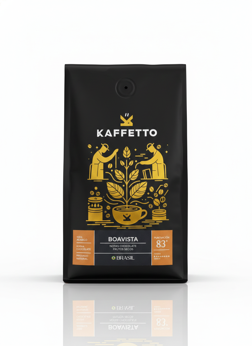 Café de Brasil Boa Vista para espresso tostado ideal para Moka Italiana, Prensa Francesa y Máquinas superautomáticas