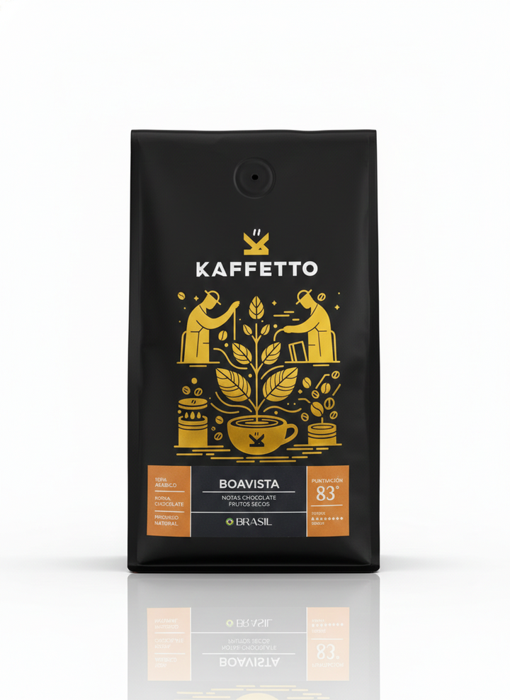 Café de Brasil Boa Vista para espresso tostado ideal para Moka Italiana, Prensa Francesa y Máquinas superautomáticas