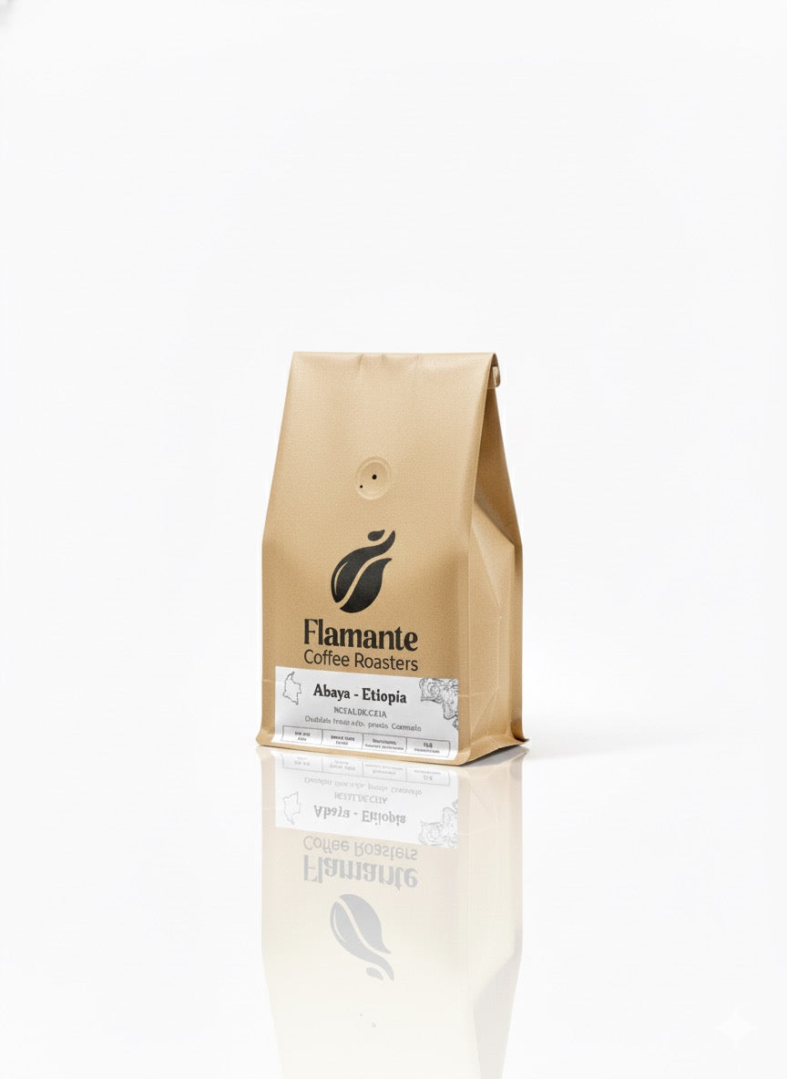 Café Etiopia Abaya tostado en Alicante con notas de caramelo, frutos rojos y cerezas, ideal para V60, Chemex, Kalita y Aeropress.
