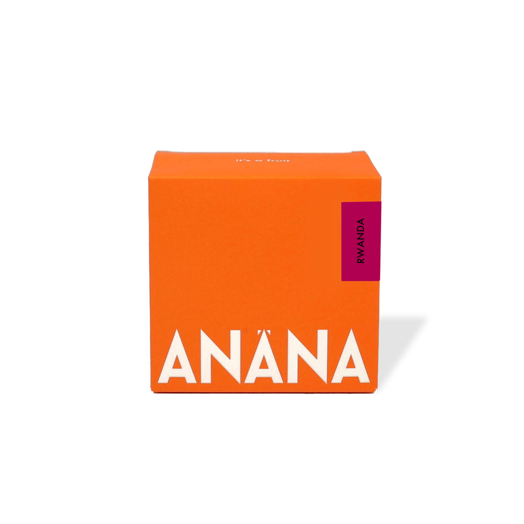 Bolsa de café Ruanda Kanya con notas a cereza negra, vino tinto, chocolate negro y pasas, tostado por Anana Coffee en Grecia.