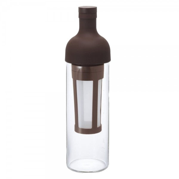 Botella de vidrio con filtro para preparar café Cold Brew de Hario, edición limitada, diseño japonés.