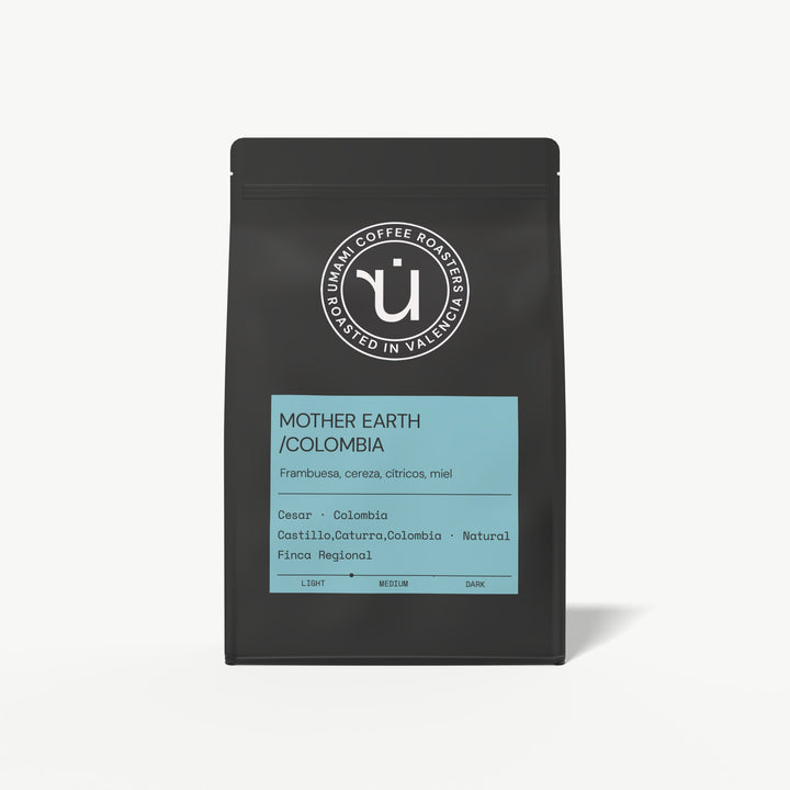 Colombia Mother Earth coffee beans with milk chocolate and citrus notes
