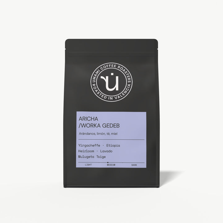 Etiopia Banko Gotiti coffee roasted by Umami Coffee Roasters with fruity and herbal notes